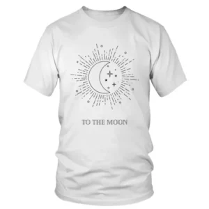 To The Kightening Moon Black and White T-shirt