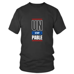 Un Stop Pable in Red White and Blue T-shirt