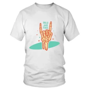 Wild and Free Skeleton Hand Cool T-shirt
