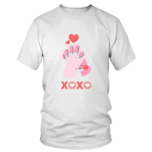 xoxo Hand in Hand with Hearts T-shirt