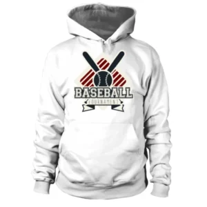A Simple Baseball Tournment Logo Style Graphics Pullover Unisex Hoodie