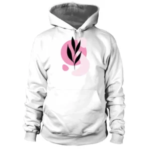 Abstract Flower in Black and Pink Color Pullover Unisex Hoodie