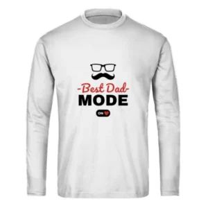 Best Dad Mode ON with Mustaches and Glasses Long Sleeves Shirt