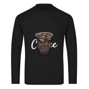 Dark Brown Coffee Cup Long Sleeves Shirt