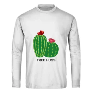 Free Hugs Two Green Cactuses Long Sleeves Shirt