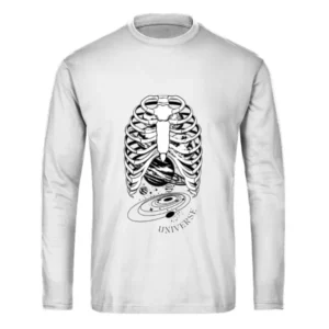 Halloween Rib Cage and Universe Long Sleeves Shirt