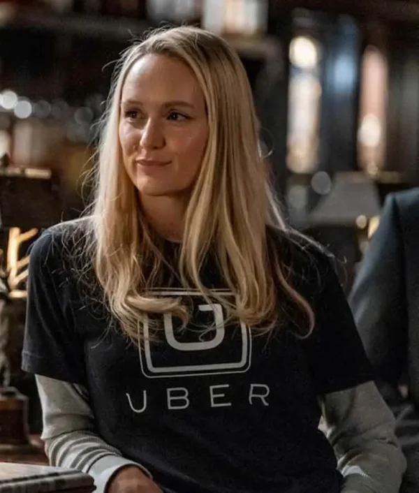 Kerry Bishé 2022 TV Series Super Pumped Season 01 Austin Geidt Uber Logo Black T shirt