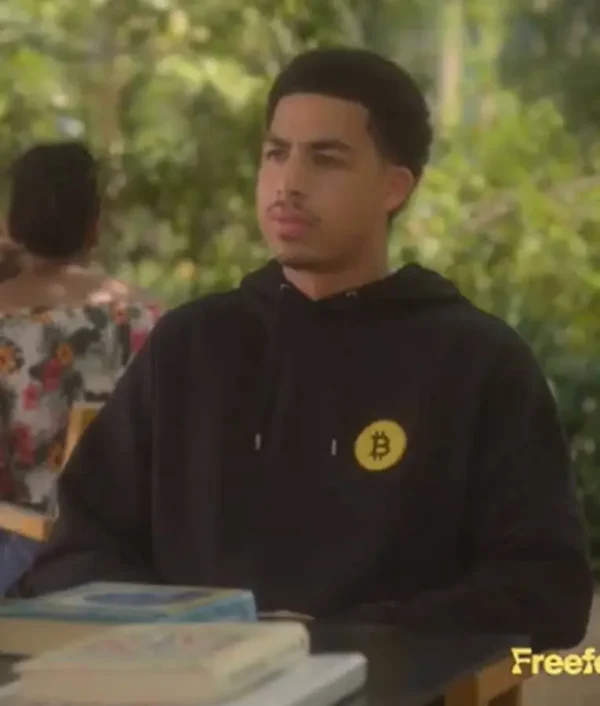 Marcus Scribner TV Series Grown ish Season 05 Andre Johnson Jr. Bitcoin Logo Pullover Hoodie