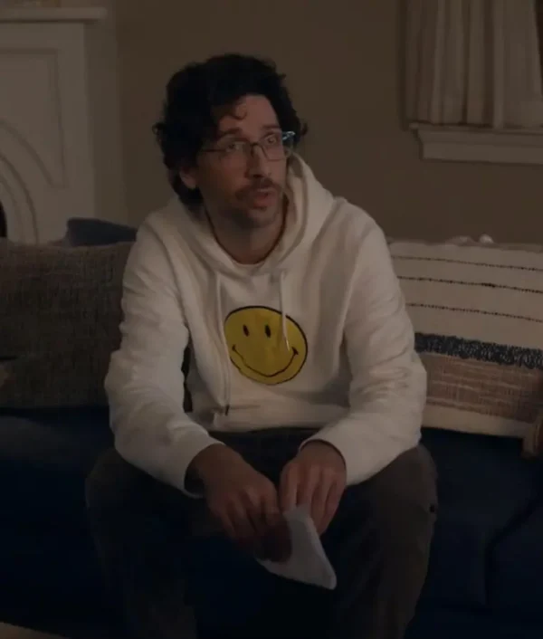 Rick Glassman TV Series Not Dead Yet Edward Smile Emoji White Pullover Hoodie